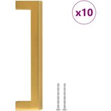  Ručke za ormarić 10 kom zlatne 128 mm od nehrđajućeg čelika | shoptok.hr