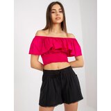 Fashion Hunters FRESH MADE short black casual shorts with tie