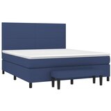  Krevet s oprugama i madracem plavi 160x200 cm od tkanine | shoptok.hr