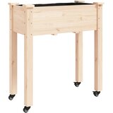  Sadilica s kotačima i oblogom 71x37x80 cm od masivne jelovine | shoptok.hr