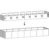  Sadilica boja hrđe 280x80x40 cm od pohabanog čelika | shoptok.hr