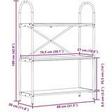 vidaXL Knjižna polica Siva sonoma 80 x 30 x 109 cm Konstruiran les | Shoptok.si