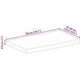 Stolna ploča 50 x 40 x 2,5 cm masivno drvo manga sa živim rubom | shoptok.hr