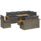  9-dijelni set vrtnih sofa od poliratana s jastucima sivi | shoptok.hr