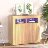  Komoda s LED svjetlima boja hrasta sonome 80 x 35 x 75 cm Cijene
