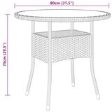  3-dijelni vrtni blagovaonski set od poliratana crni | shoptok.hr