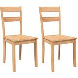 Maison Chic Jedilni stoli - Vzorci stoli 2 kosa Naravni masivni lesni kavčuk A362, (22031706) | Shoptok.si