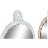  Zidno ogledalo DKD Home Decor Bijela Roza 22 x 1 5 x 40 cm (2 kom.) | shoptok.hr