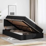 Krevet s prostorom za pohranu s LED-om Crna 120 x 190 cm | Eponuda.ba