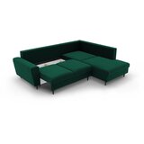 Cosmopolitan Design Zelena baršunasti sklopiva/s prostorom za odlaganje kutna garnitura (s desnim kutom/u obliku slova L) Kyoto – | shoptok.hr