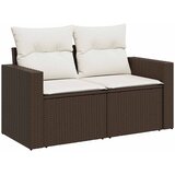  10-dijelni set vrtnih sofa od poliratana s jastucima smeđi | shoptok.hr