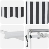 Tenda na automatsko uvlačenje antracit i bijela 300 x 250 cm | shoptok.hr