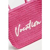 Marisse Pink Woven Bag With Inscription | Eponuda.ba