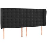  Uzglavlje s ušima crno 183x23x118/128 cm baršunasto | shoptok.hr