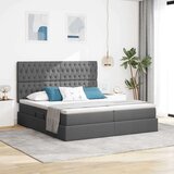  Krevet s od storage Tamno siva 180 x 200 cm Lažna koža | shoptok.hr