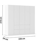 Rauch Möbel omara s klasičnimi vrati, bela | Shoptok.si