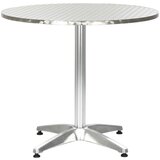 vidaXL Vrtna miza srebrna 80x70 cm aluminij Cene