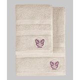 Foutastic Hope - Beige Beige Hand Towel & Bath Towel Set (2 Pieces) | ePonuda.com