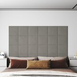 vidaXL Zidne ploče baršunaste 12 kom svjetlosive 30 x 30 cm 1,08 m² Cijene