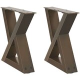  Noge kavne mize 2 kosa Naravno jeklo 30x(30-31,3) cm Jeklo | Shoptok.si