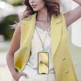 Swing obesek za telefon nastavljive dolžine / dolžina kabla 165 cm (maks. 82,5 cm v zanki) / rame ali vrat - sivo-rumena | Shoptok.si