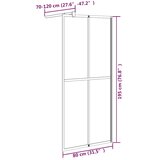 Pregrada za tuš 80 x 195 cm od tamnog kaljenog stakla | shoptok.hr