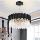 Toolight Kristalna stropna svjetiljka APP1481-1C Black | shoptok.hr