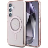Guess Originalni ovitek GUHMS25SPFTDTEP za Samsung Galaxy S25 5G - MagSafe - roza s kristalčki Cene