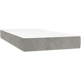 Box spring krevet s madracem svjetlosivi 90x190 cm baršunasti | shoptok.hr