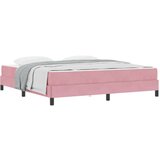  Postelja z vzmetnico z vzmetnico Roza 180 x 200 cm blago, (5000123506) | Shoptok.si