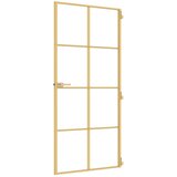 Sobna vrata tanka zlatna 93x201,5 cm kaljeno staklo i aluminij | Eponuda.ba