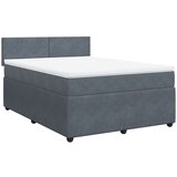 Maison Chic Box spring postelja - Vzmetna postelja z vzmetnico temno siva 160x200 cm žamet SL23964, (21891222) | Shoptok.si