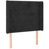 Maison Chic vzglavna omarica - nočna omarica - posteljna omarica z ušesi črno 103x16x118/128 cm žamet, (21711741) Cene