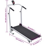x Sklopiva mini pokretna traka za trčanje 93 36 cm crna | shoptok.hr