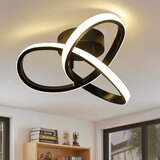 Nettlife LED stropna svetilka toplo bela - 19W črna svetilka moderna majhna svetilka 3000K za otroško sobo, dnevno sobo, spalnico, hodnik, (22110654) | Shoptok.si