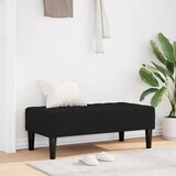  Klupa s jastukom Crna 113 x 57 x 39 cm Baršun | Eponuda.com