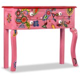  Konzolna mizica iz masivnega mangovega lesa roza ročno barvana | Shoptok.si