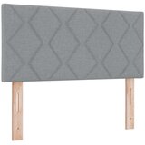 Krevet s box springom madracem i LED-om Svjetlosiva Tkanina - Svjetlosiva jedna veličina Dizajn s rombovima | shoptok.hr