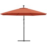  Konzolni vrtni suncobran s LED svjetlima 350 cm terakota | Eponuda.com