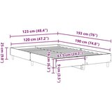  Okvir kreveta bez madraca boja hrasta artisan 120x190 cm | shoptok.hr