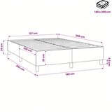  Okvir za krevet s oprugom zeleni 140 x 200 cm od tkanine Slike