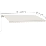  Prostostoječa ročno zložljiva tenda 400x300 cm krem, (20728982) | Shoptok.si