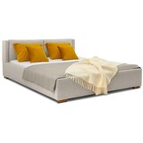 Scandic Svetlo siva oblazinjena zakonska postelja s prostorom za shranjevanje z letvenim dnom 180x200 cm Dreamer – | Shoptok.si
