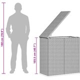 Kutija za vrtne jastuke od PE ratana 100 x 49 x 103,5 cm crna | shoptok.hr