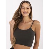 RUE PARIS Top-RV-TP-6626.88-Dark Khaki | Shoptok.si