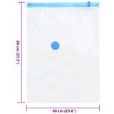 vidaXL vreća za putovanje s vakuumom Prozirna Plastika 80 x 60 cm | shoptok.hr