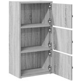 vidaXL Knjižna omara siva sonoma 40x24x77 cm inženirski les | Shoptok.si
