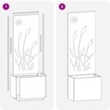 vidaXL Vrtno korito z dekorativno ploščo Srebrna 50 x 140 cm | Shoptok.si