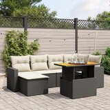 vidaXL 7-dijelni set vrtnih sofa od poliratana s jastucima crni | shoptok.hr