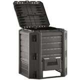 vidaXL Vrtni kompostnik črn 380 L | Shoptok.si